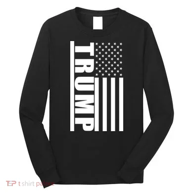 Donald Trump Simple Flag Long Sleeve Shirt