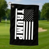 Donald Trump Simple Flag Golf Towel thumb 1