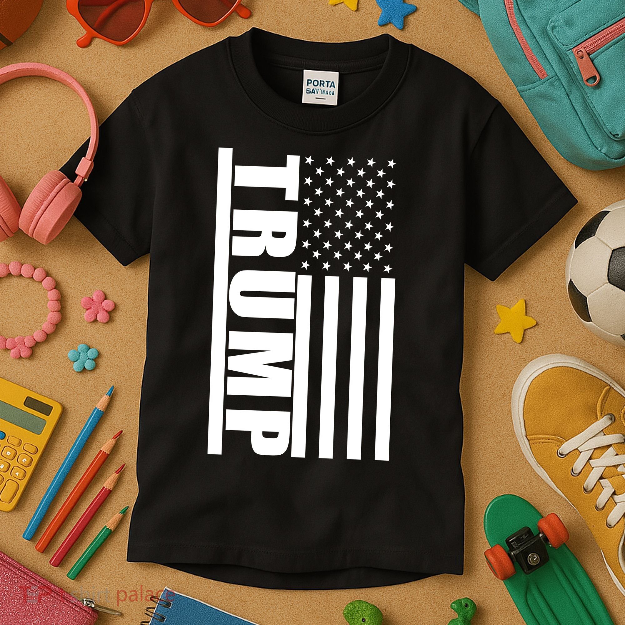 Donald Trump Simple Flag Kids T-Shirt
