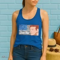 Donald Trump United States Flag Abstract President Women's Tank Top thumb 2