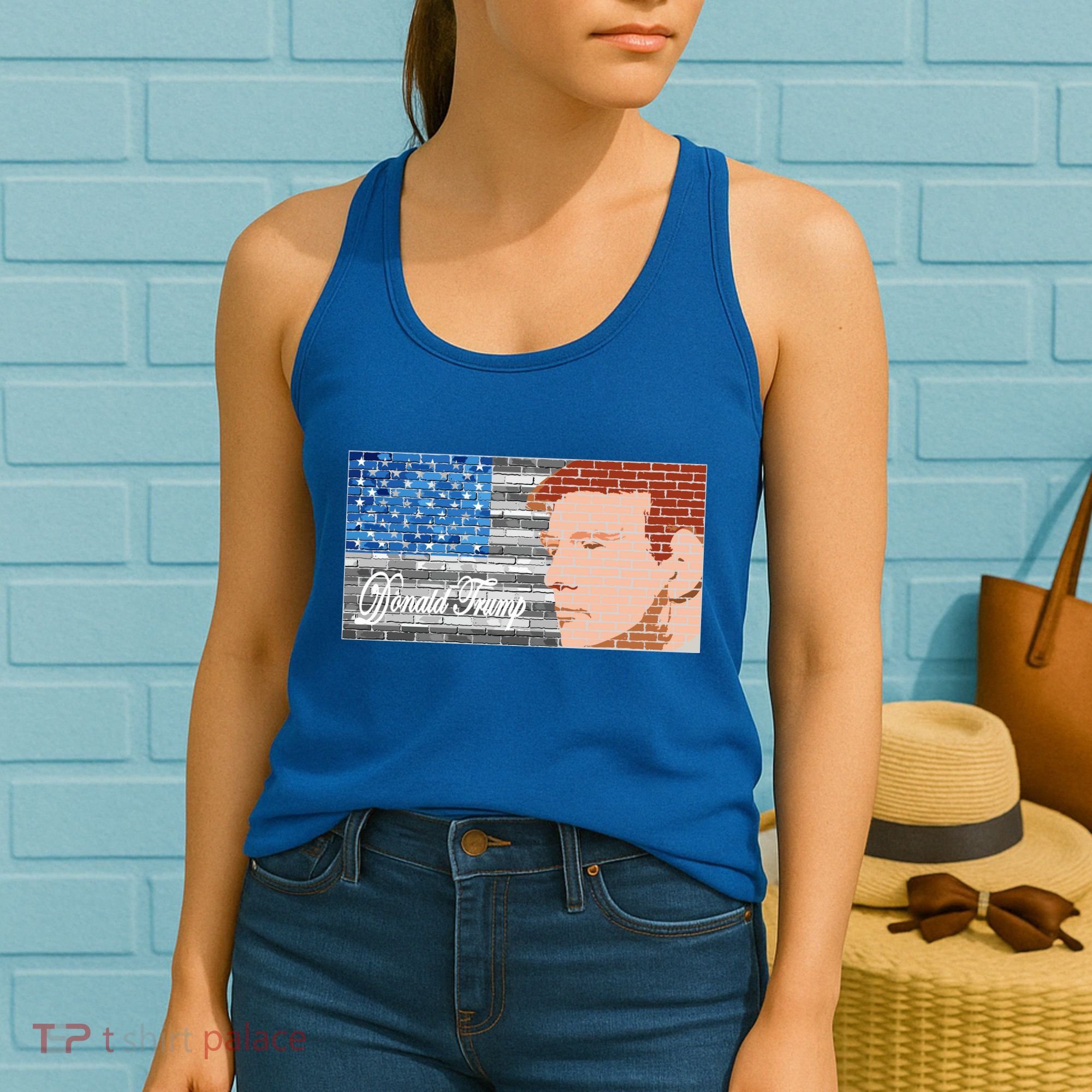 Donald Trump United States Flag Abstract President Women's Tank Top