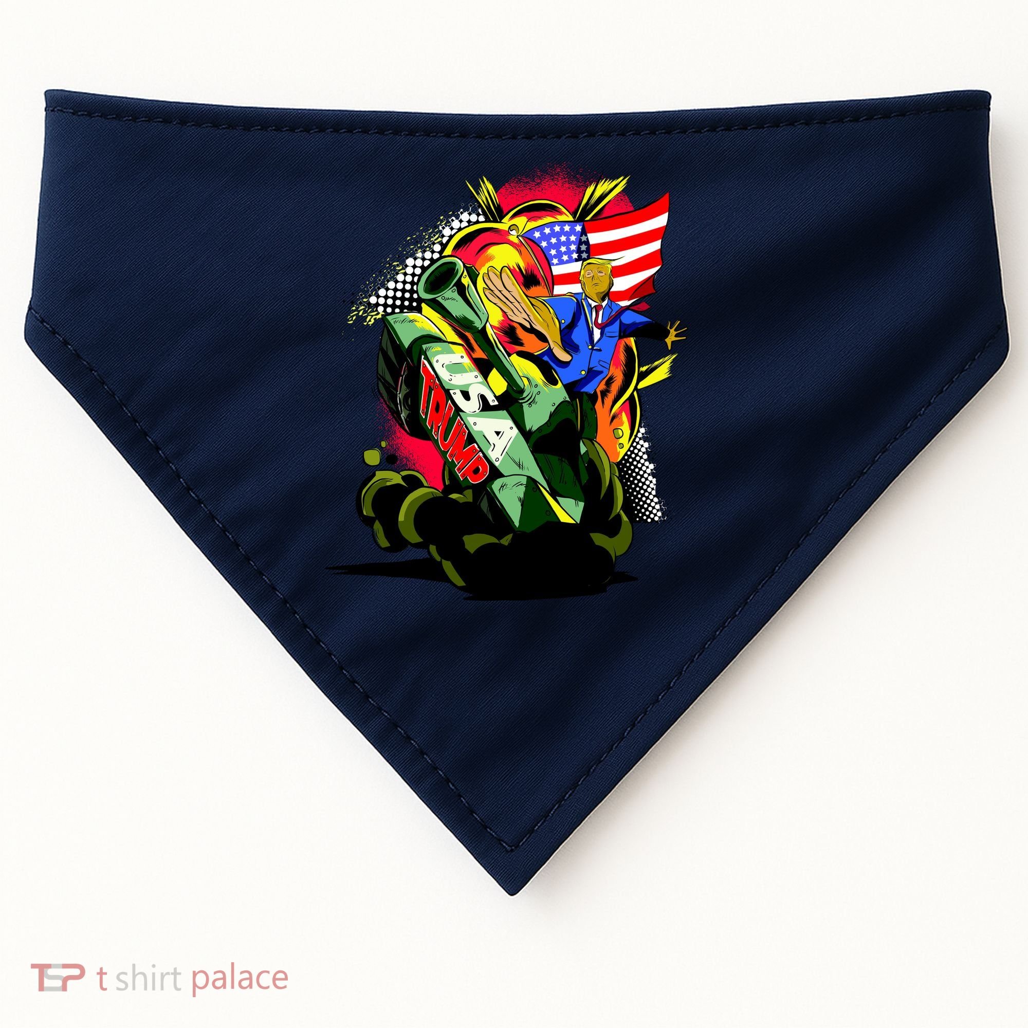 Donald Trump USA Army Tank 2020 President USA-Made Doggie Bandana
