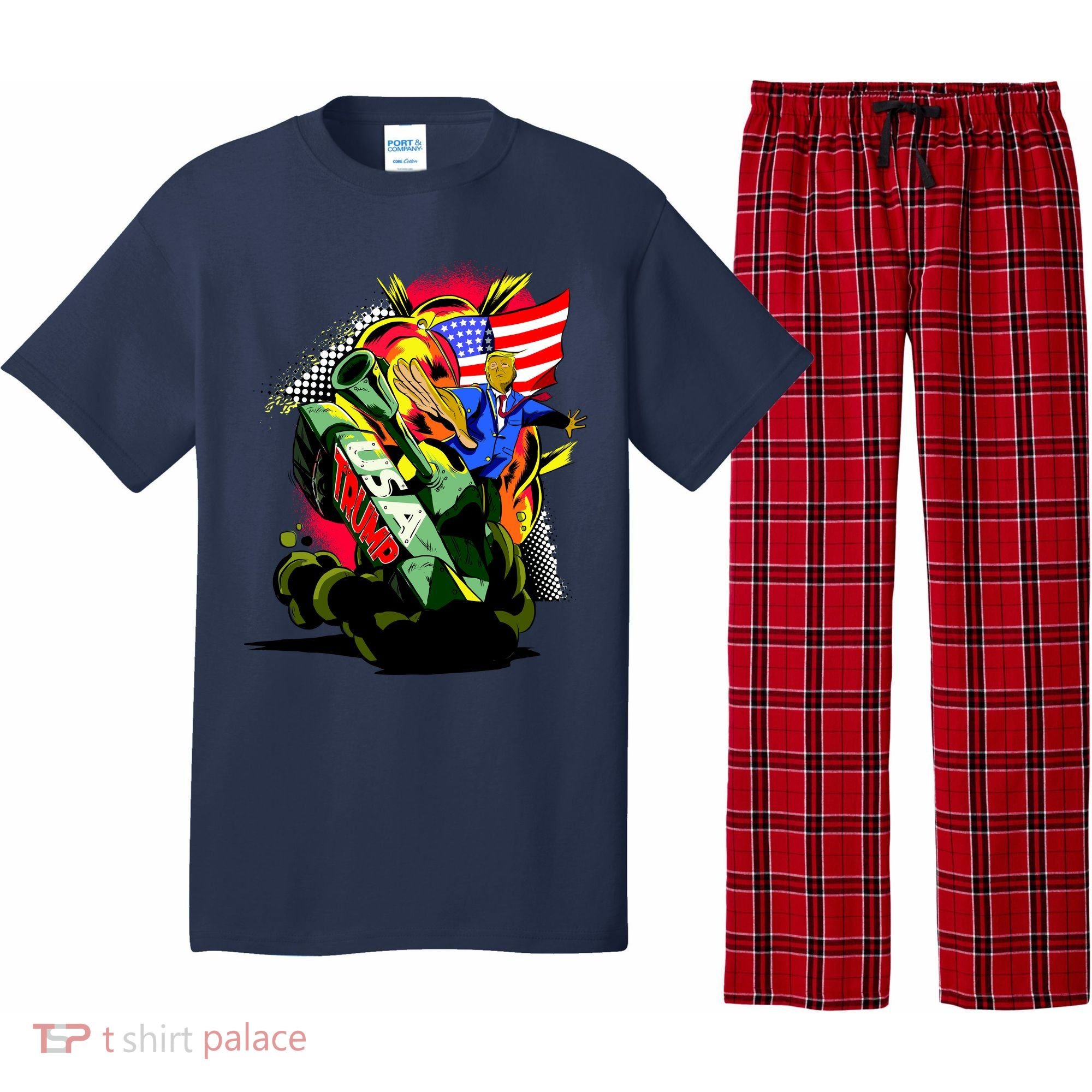 Donald Trump USA Army Tank 2020 President Pajama Set