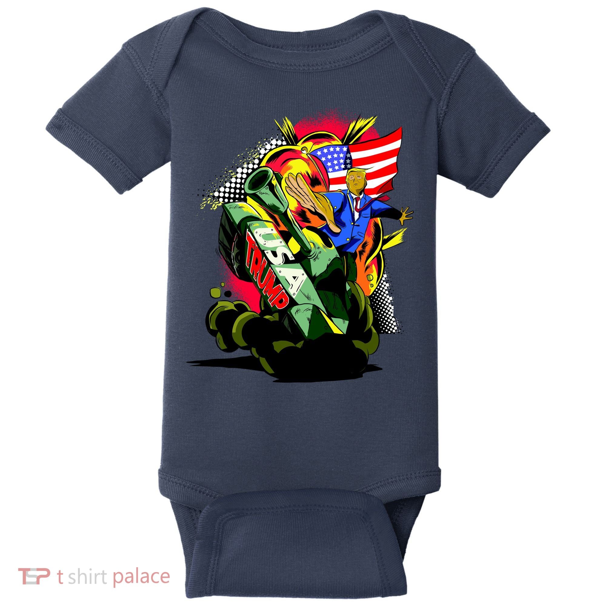 Donald Trump USA Army Tank 2020 President Baby Bodysuit