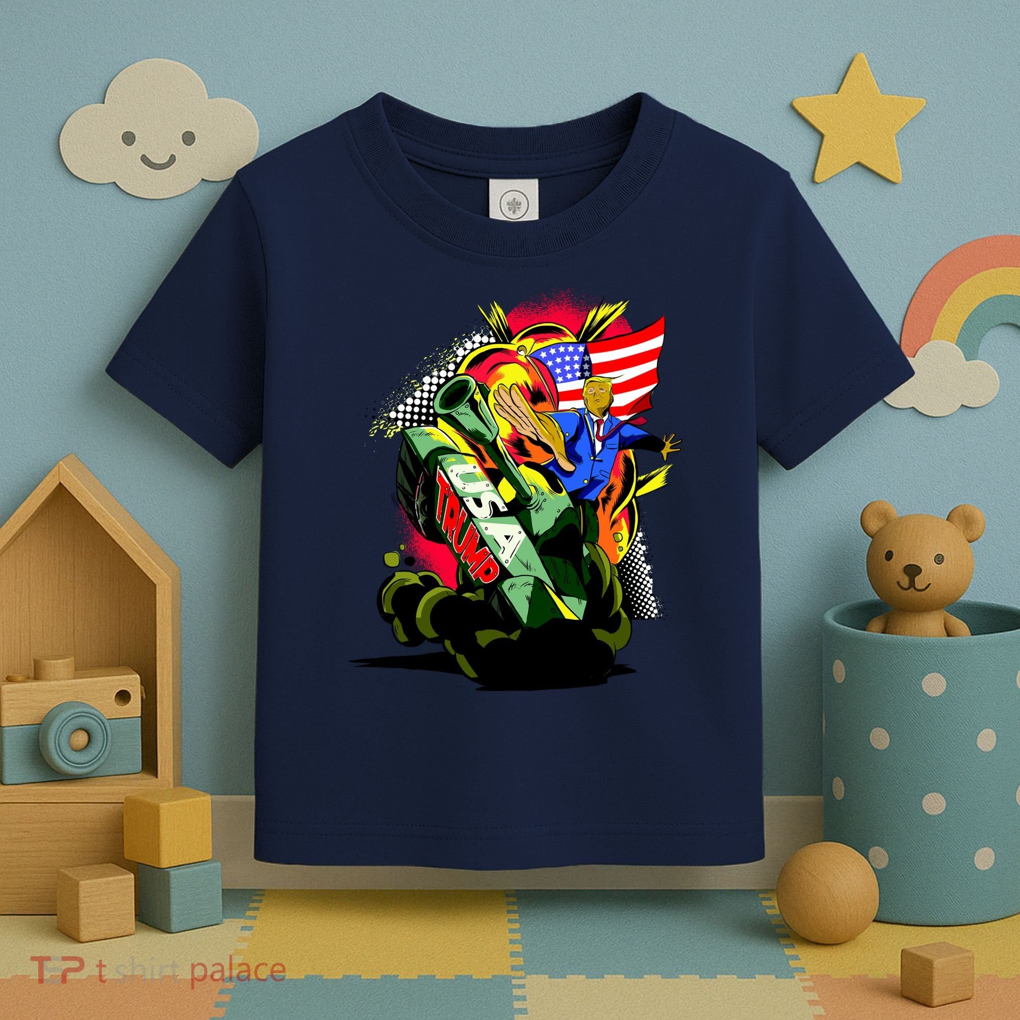 Donald Trump USA Army Tank 2020 President Toddler T-Shirt