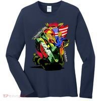 Donald Trump USA Army Tank 2020 President Women's Long Sleeve Shirt thumb 0