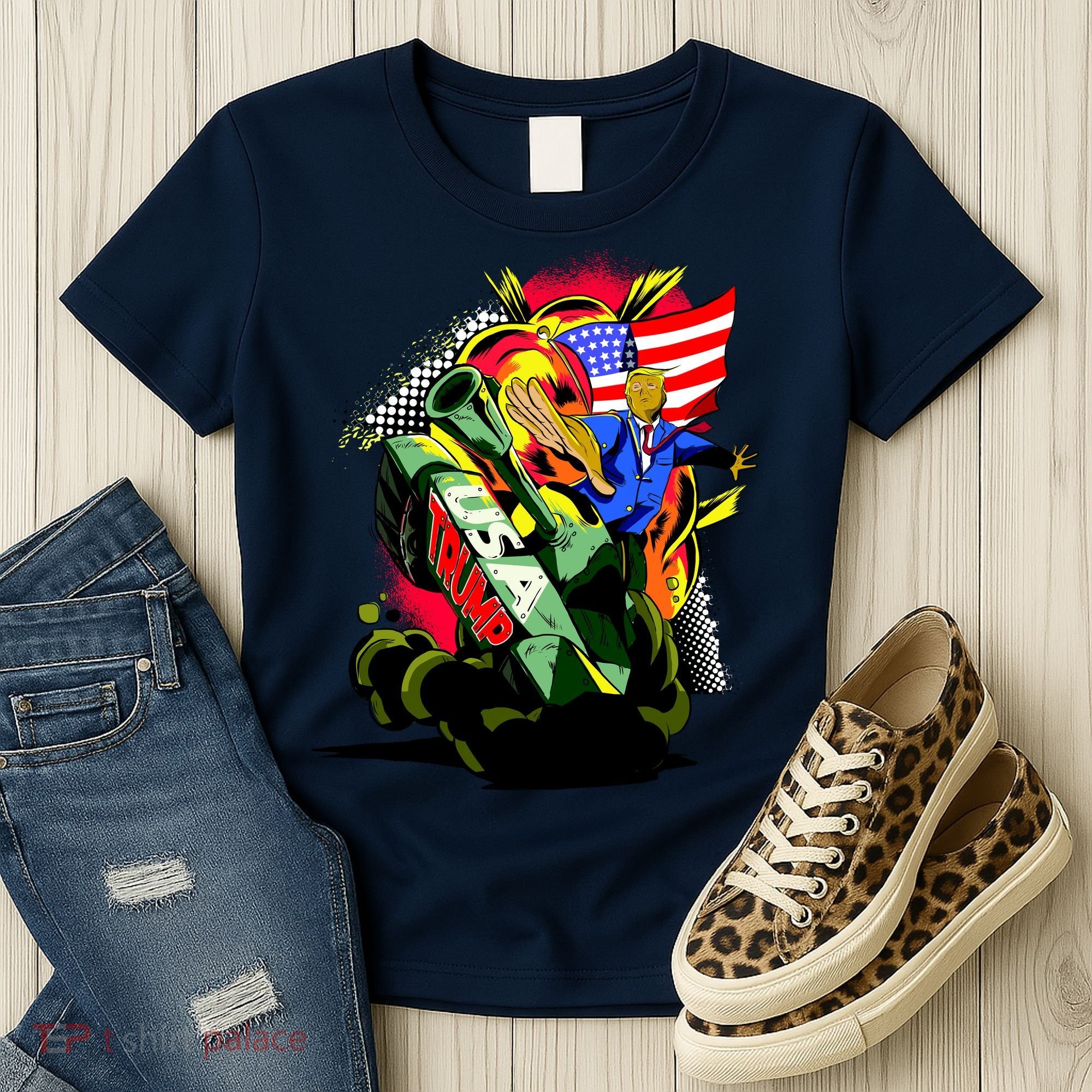 Donald Trump USA Army Tank 2020 President Women's T-Shirt