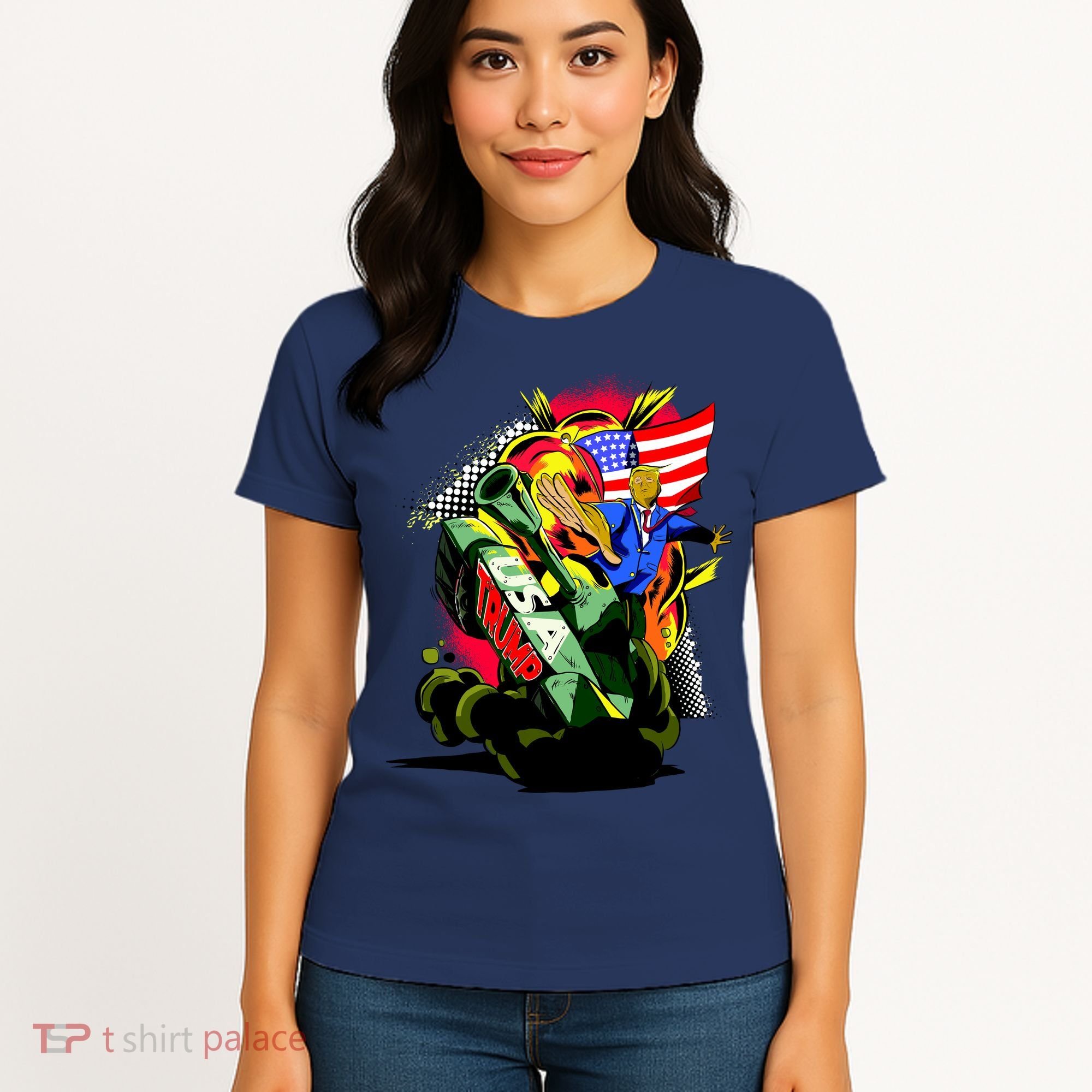 Donald Trump USA Army Tank 2020 President Women's T-Shirt