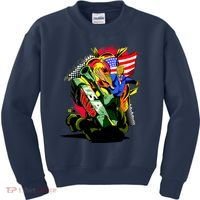 Donald Trump USA Army Tank 2020 President Kids Sweatshirt thumb 0