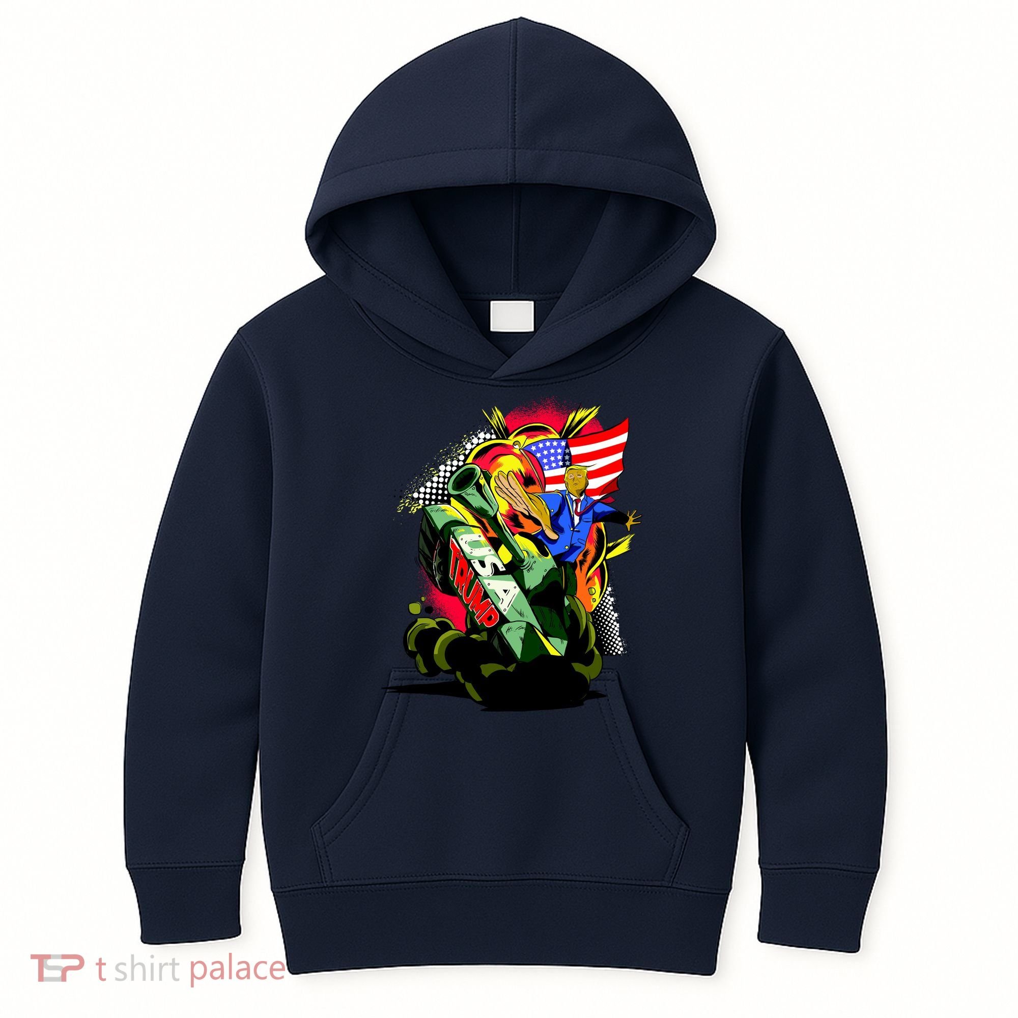 Donald Trump USA Army Tank 2020 President Kids Hoodie