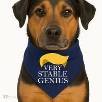 Donald Trump Very Stable Genius USA-Made Doggie Bandana thumb 1
