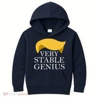 Donald Trump Very Stable Genius Kids Hoodie thumb 0