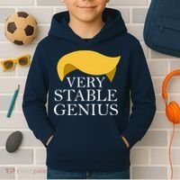 Donald Trump Very Stable Genius Kids Hoodie thumb 2