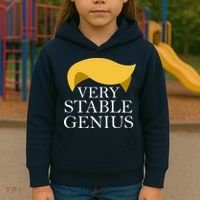 Donald Trump Very Stable Genius Kids Hoodie thumb 3