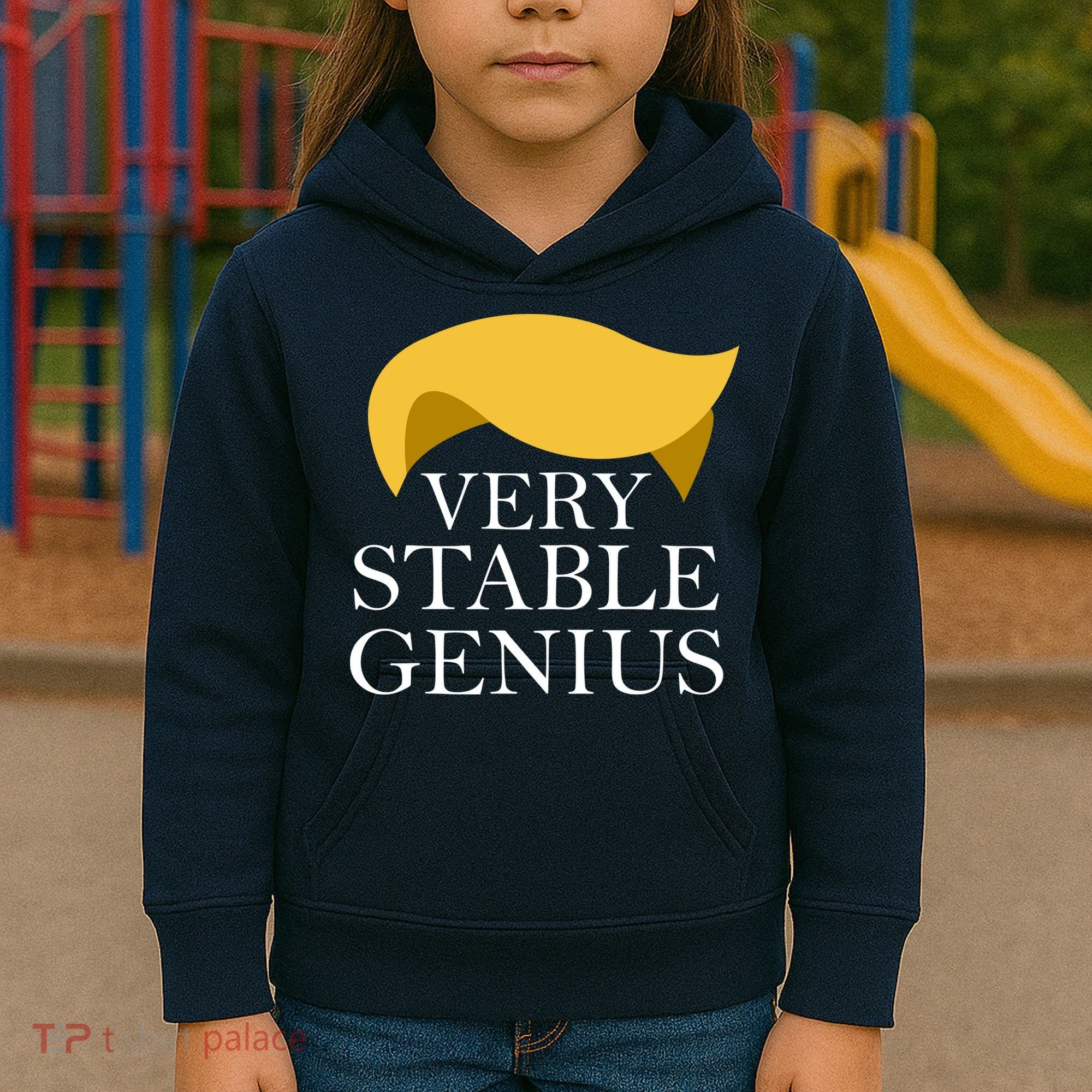 Donald Trump Very Stable Genius Kids Hoodie