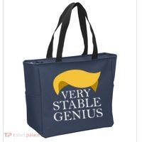 Donald Trump Very Stable Genius Tote Bag thumb 2