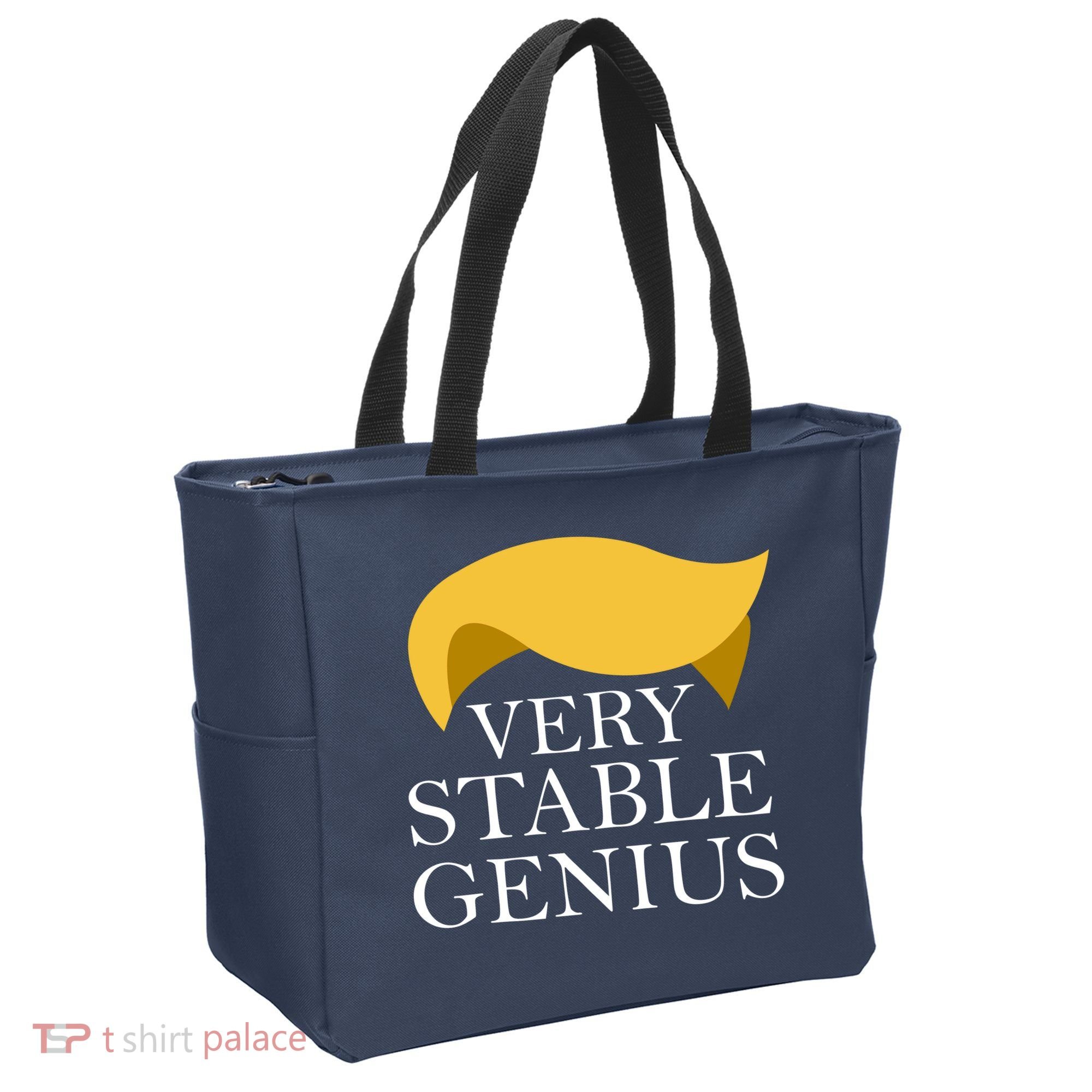 Donald Trump Very Stable Genius Tote Bag