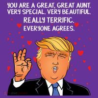 Donald Trump Your A Great Aunt Button thumb 1