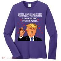 Donald Trump Your A Great Aunt Women's Long Sleeve Shirt thumb 0