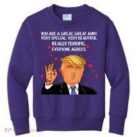 Donald Trump Your A Great Aunt Kids Sweatshirt thumb 0