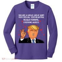 Donald Trump Your A Great Aunt Kids Long Sleeve Shirt thumb 0
