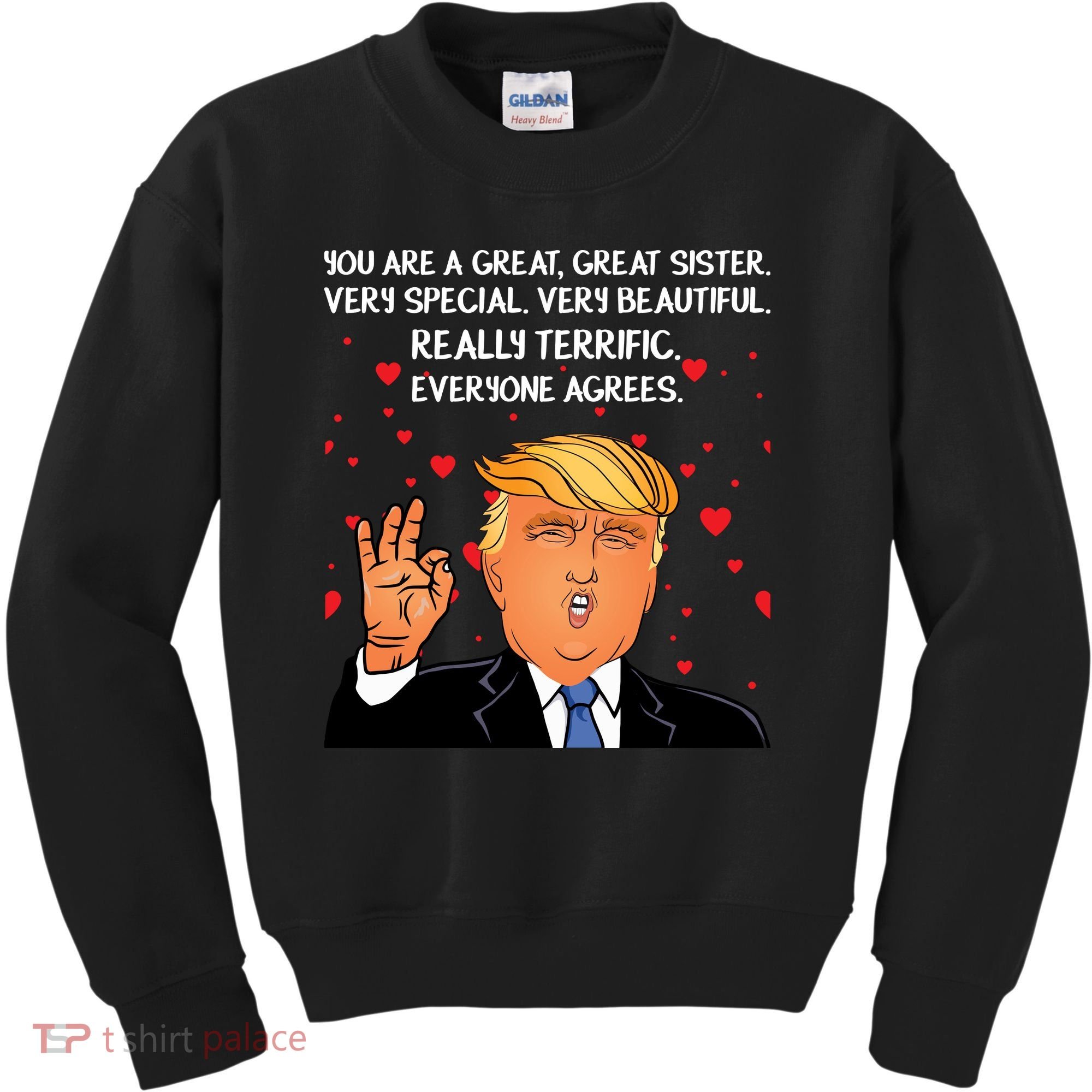 Donald Trump Your A Great Sister Kids Sweatshirt