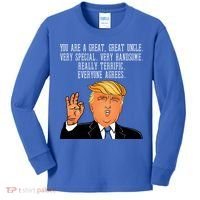 Donald Trump Your A Great Uncle Kids Long Sleeve Shirt thumb 0