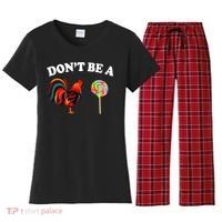 Don't Be A Chicken Lollipop Women's Flannel Pajama Set thumb 0
