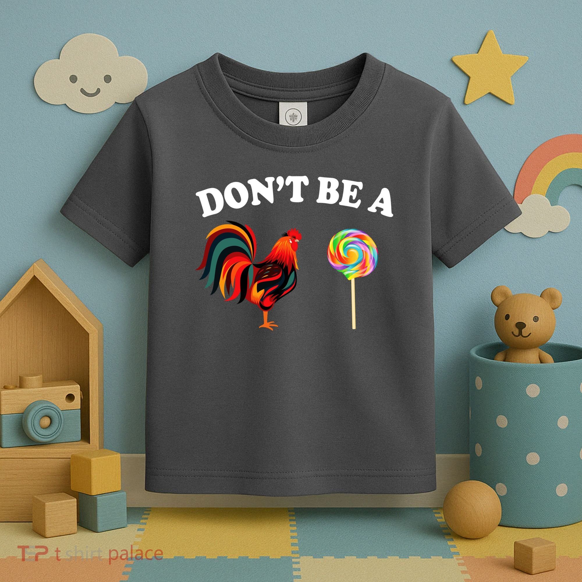 Don't Be A Chicken Lollipop Toddler T-Shirt