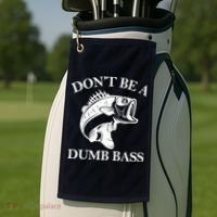 Don't Be A Dumb Bass Golf Towel thumb 2