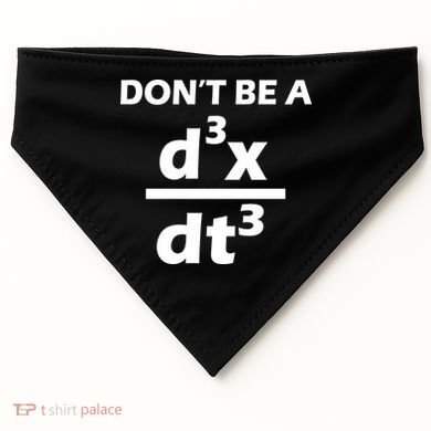 Don't Be A Jerk Mathematics Equation USA-Made Doggie Bandana