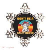 Don't Be A Salty Heifer Ornament thumb 0