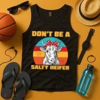 Don't Be A Salty Heifer Tank Top thumb 4