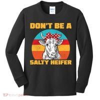 Don't Be A Salty Heifer Kids Long Sleeve Shirt thumb 0