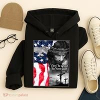 Don't Be Afraid Just Have Faith Mark 5:36 Jesus American Flag Hoodie thumb 4