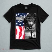 Don't Be Afraid Just Have Faith Mark 5:36 Jesus American Flag T-Shirt thumb 5