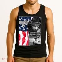 Don't Be Afraid Just Have Faith Mark 5:36 Jesus American Flag Tank Top thumb 3