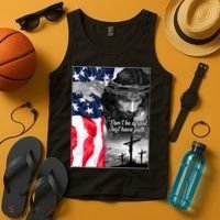 Don't Be Afraid Just Have Faith Mark 5:36 Jesus American Flag Tank Top thumb 4