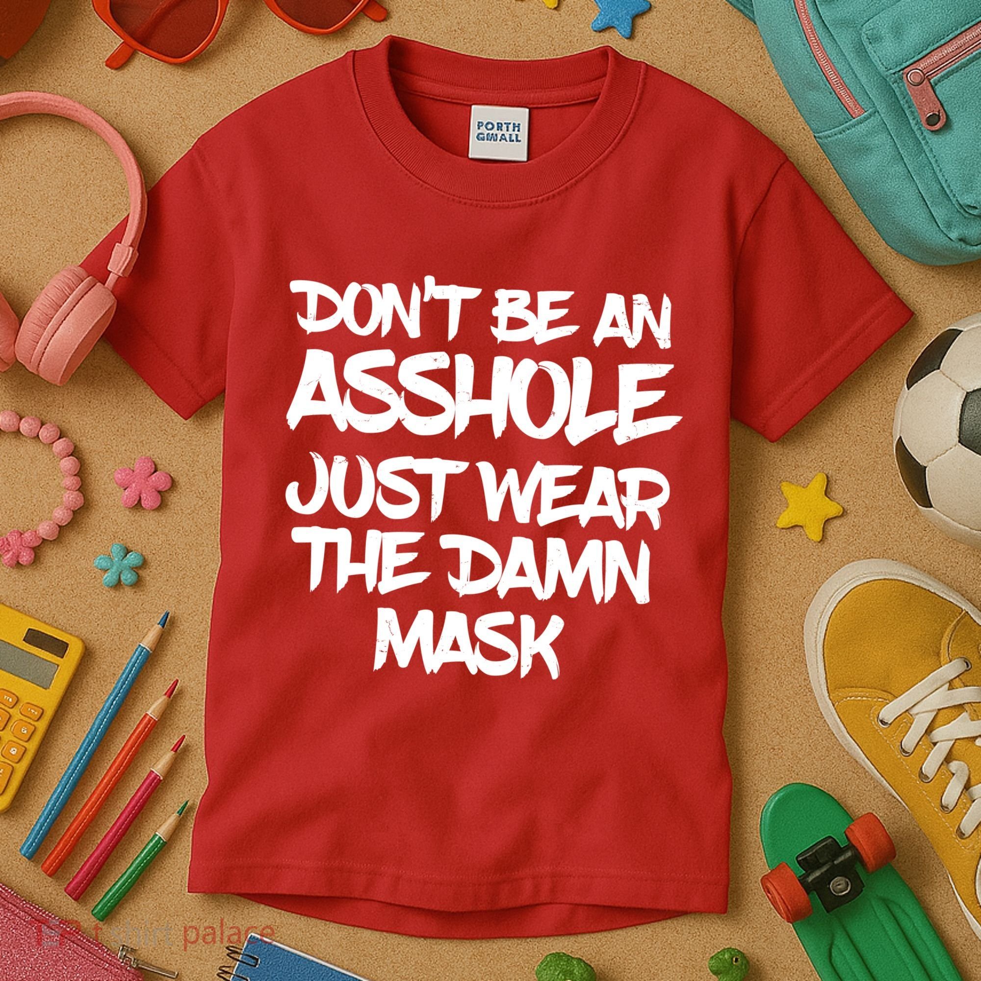 Don't Be An Asshole Just Wear The Damn Mask Kids T-Shirt