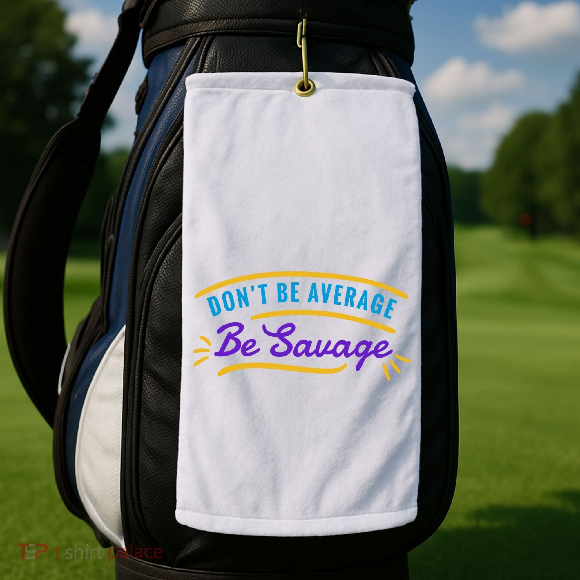 Don't Be Average Be Savage Golf Towel