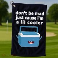 Don't Be Mad Just Cause I'm A Lil Cooler Funny Golf Towel thumb 1