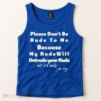 Don't Be Rude To Me Funny Offensive Tank Top thumb 2