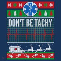 Don't Be Tachy EMT Ugly Christmas USA-Made Doggie Bandana thumb 2
