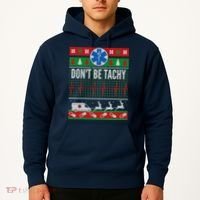 Don't Be Tachy EMT Ugly Christmas Hoodie thumb 2