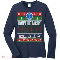 Don't Be Tachy EMT Ugly Christmas Women's Long Sleeve Shirt thumb 0