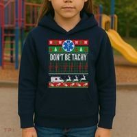 Don't Be Tachy EMT Ugly Christmas Kids Hoodie thumb 3
