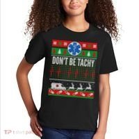 Don't Be Tachy EMT Ugly Christmas Kids T-Shirt thumb 2