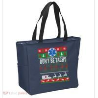 Don't Be Tachy EMT Ugly Christmas Tote Bag thumb 2