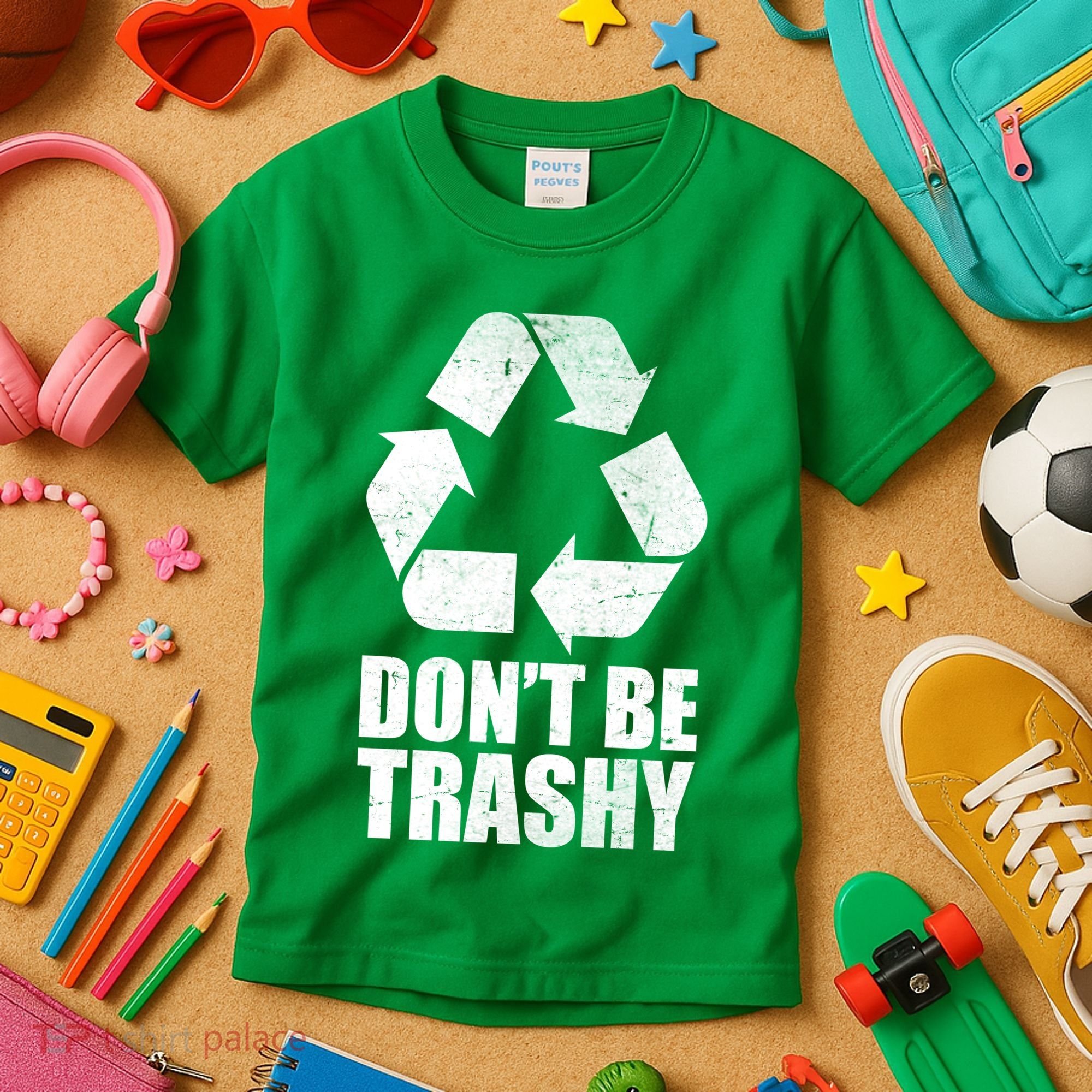 Don't Be Trashy Recycle Earth Day  Kids T-Shirt