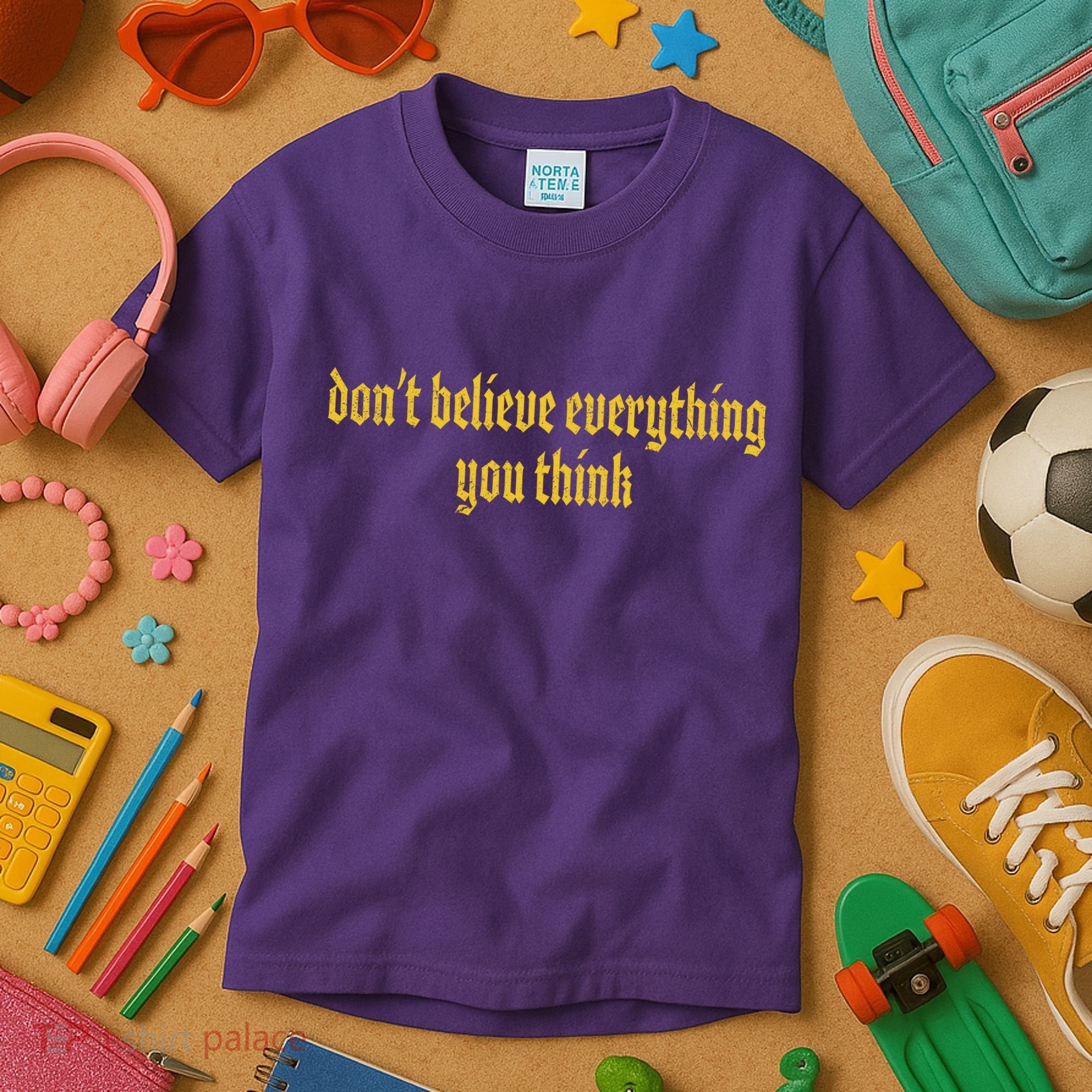 Don't Believe Everything You Think  Kids T-Shirt
